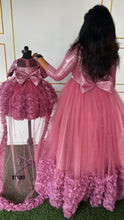 Load image into Gallery viewer, BT1393MB Aqua Elegance – Chic Mother &amp; Child Couture Set
