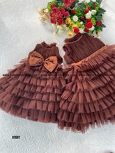 Load image into Gallery viewer, BT697   Cinnamon Sparkle: Baby’s Luxe Layered Dress

