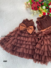 Load image into Gallery viewer, BT697   Cinnamon Sparkle: Baby’s Luxe Layered Dress
