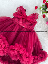 Load image into Gallery viewer, BT698 Crimson Lace Charm Dress – Revel in Refined Radiance
