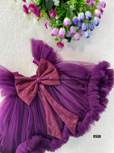 Load image into Gallery viewer, BT630Semi Partywear Double Bow Frock with Ruffle
