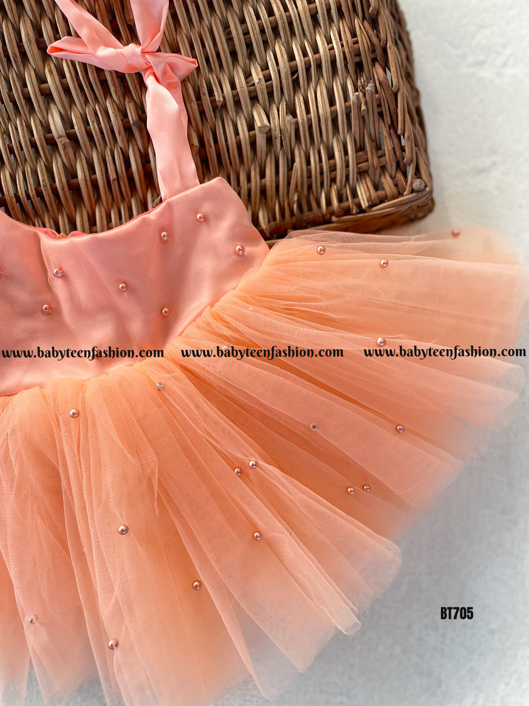 BT705 Peach Blossom Celebration Dress - Your Little One's Dream