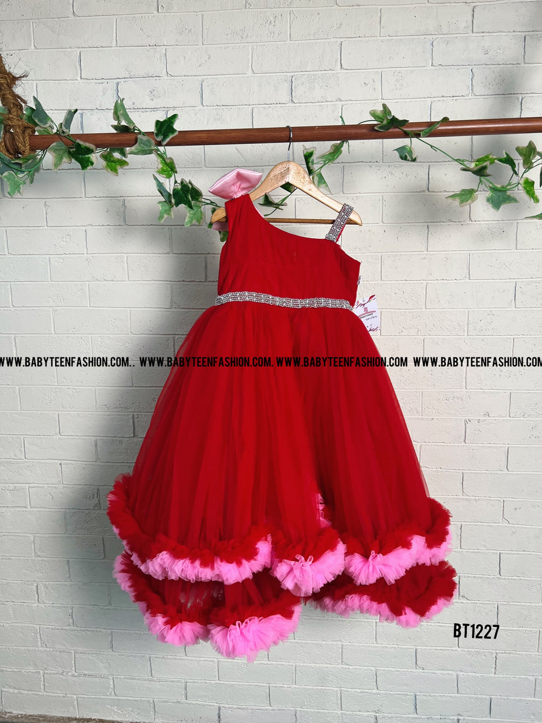 BT1227 Crimson Cheer Festive Frock