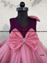 Load image into Gallery viewer, BT1230 Pink Purple Heavy Ruffle Birthday Frock With Lace

