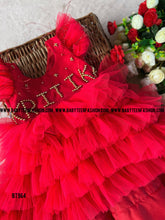 Load image into Gallery viewer, BT964 Ruby Ruffles - Vibrant Celebratory Dress for Little Showstoppers
