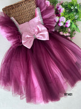 Load image into Gallery viewer, BT1401 Pink Twilight Crystal-Adorned Party Frolic Dress for Girls

