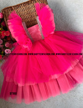Load image into Gallery viewer, BT968 Highlow Hotpink Party wear Frock
