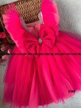 Load image into Gallery viewer, BT968 Highlow Hotpink Party wear Frock
