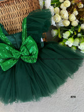 Load image into Gallery viewer, BT713 Green Sequins Party Wear Frock
