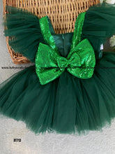 Load image into Gallery viewer, BT713 Green Sequins Party Wear Frock

