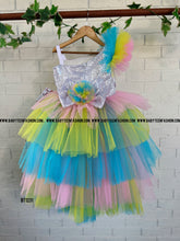 Load image into Gallery viewer, BT1231 Unicorn Theme One Shoulder Birthday Frock
