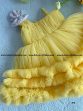 Load image into Gallery viewer, BT716 Yellow Ruffle Party wear Frock for Birthday or Parties
