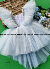 Load image into Gallery viewer, BT971 High Low Designer Party Wear for Kids for birthday in Pastel Colors
