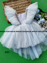 Load image into Gallery viewer, BT971 High Low Designer Party Wear for Kids for birthday in Pastel Colors
