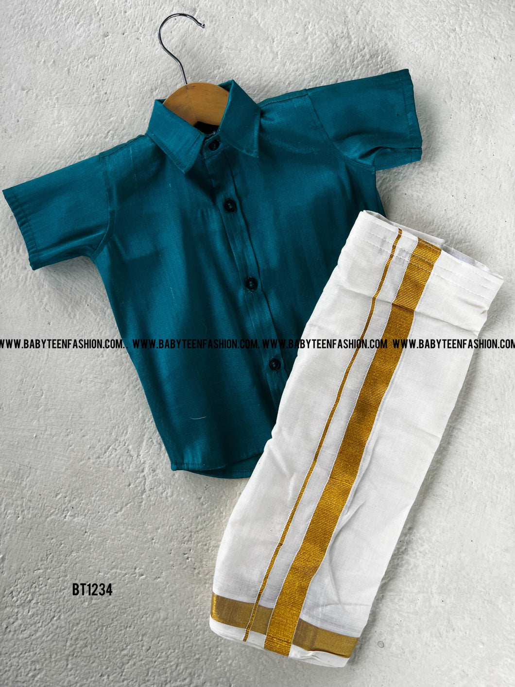 BT1234 Boys Shirt Dothi set