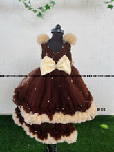 Load image into Gallery viewer, BT1241 Double Ruffle Pearl Embellished Frock
