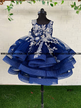 Load image into Gallery viewer, BT977 Bouncy Applique Luxury Partywear Frock
