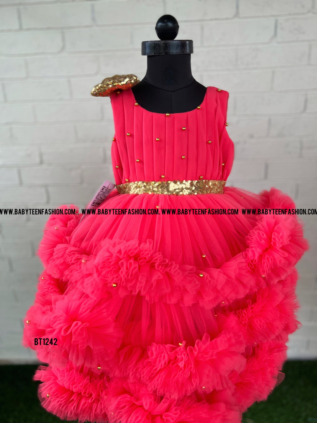 BT1242 Twinkling Celebration Dress – Baby's Festive Attire