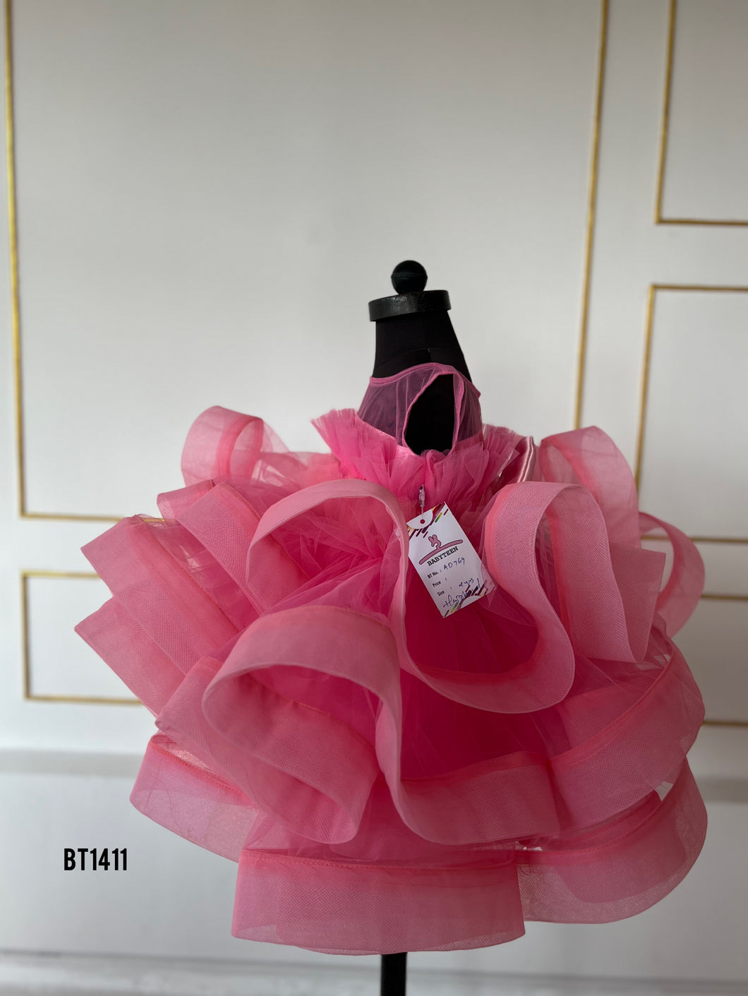 BT1411 Candy Pink Blossom Frolic Dress for Joyful Celebrations