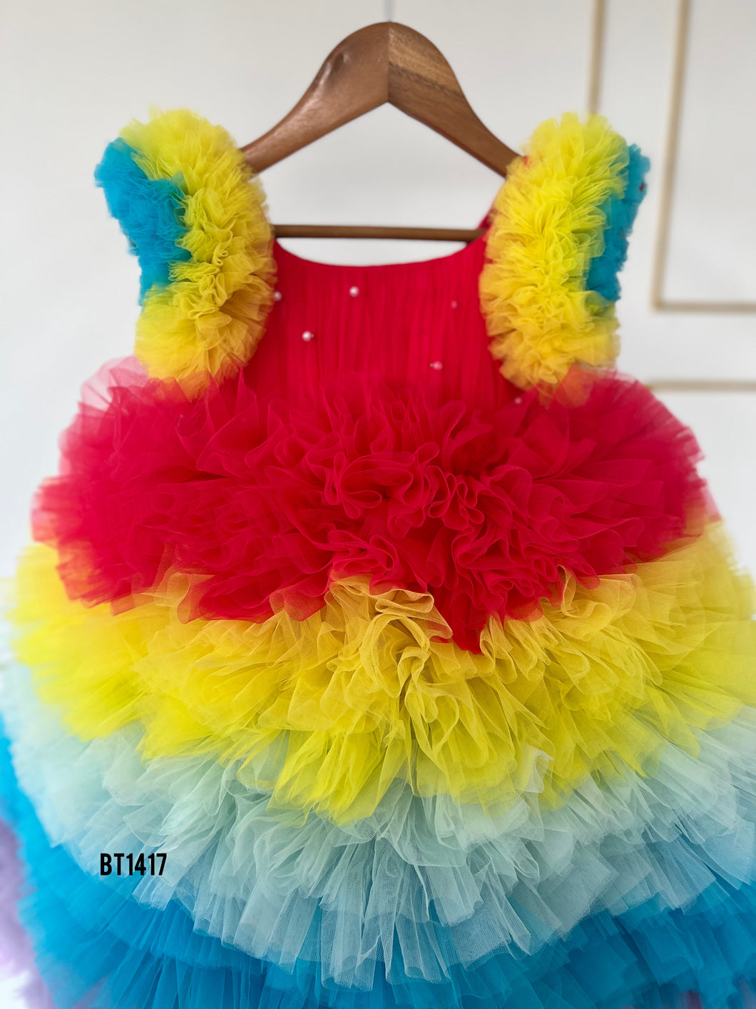 BT1417 Rainbow Rhapsody Festive Dress for Babies