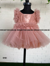 Load image into Gallery viewer, BT991 Petal Pink Flutter Dress – A Dance of Delicate Ruffles
