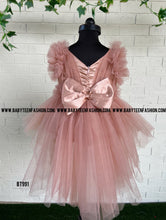 Load image into Gallery viewer, BT991 Petal Pink Flutter Dress – A Dance of Delicate Ruffles
