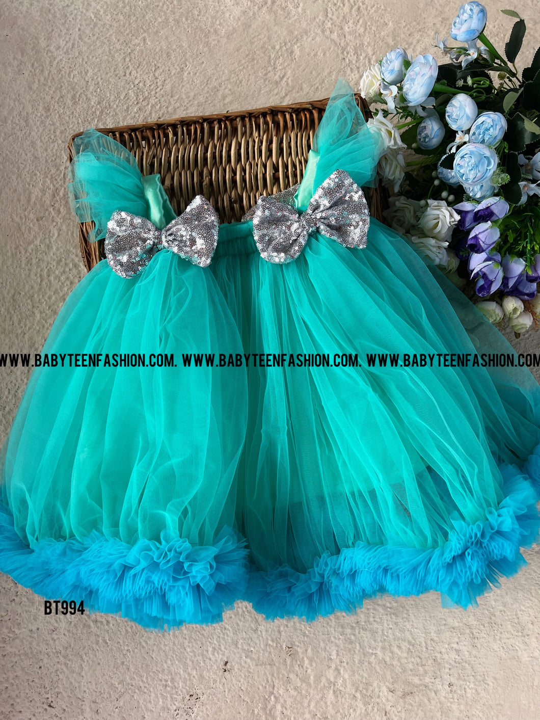 BT994 Double bow Frock