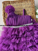 Load image into Gallery viewer, BT997 Regal Purple Party Gown – A Touch of Elegance for Little Divas
