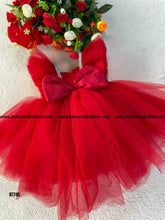 Load image into Gallery viewer, BT745 Single Color High Low Party Wear Frock with lace Highlight
