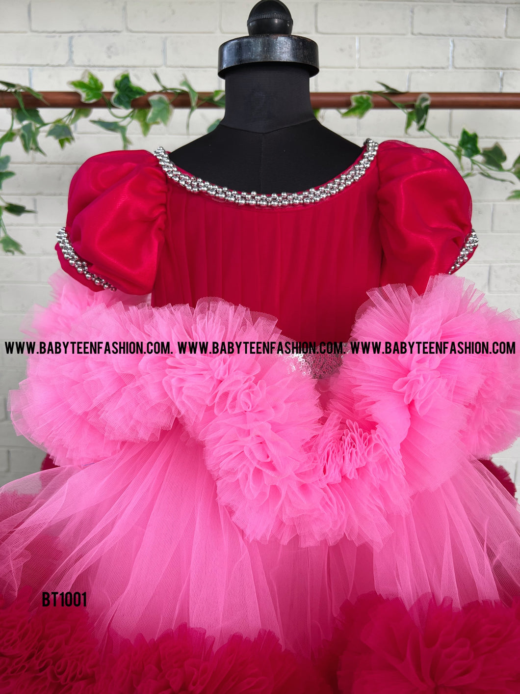 BT1001 Triple Layered Ruffled and Bouncy Frock