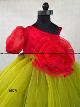 Load image into Gallery viewer, BT1273 One Side Shoulder Flower Frock
