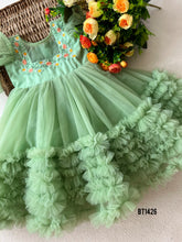 Load image into Gallery viewer, BT1426 Pastal Green Party wear Gown
