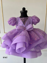Load image into Gallery viewer, BT1427  Lavender Luxe: A Whimsical Gown for Little Dreamers
