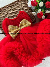 Load image into Gallery viewer, BT1004 Red Double Ruffle Partywear Frock

