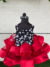 Load image into Gallery viewer, BT1280 Black white Polka with Red Retro Frock
