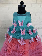 Load image into Gallery viewer, BT1281 Luxury Party Wear Butterfly Frock
