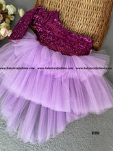 Load image into Gallery viewer, BT762 Glittering Party Wear High Low Frock
