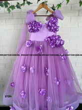 Load image into Gallery viewer, BT1284 Flower Theme Lavender Gown for Baby and Teenage Girls

