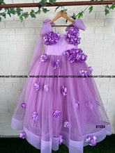 Load image into Gallery viewer, BT1284 Flower Theme Lavender Gown for Baby and Teenage Girls
