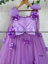 Load image into Gallery viewer, BT1284 Flower Theme Lavender Gown for Baby and Teenage Girls
