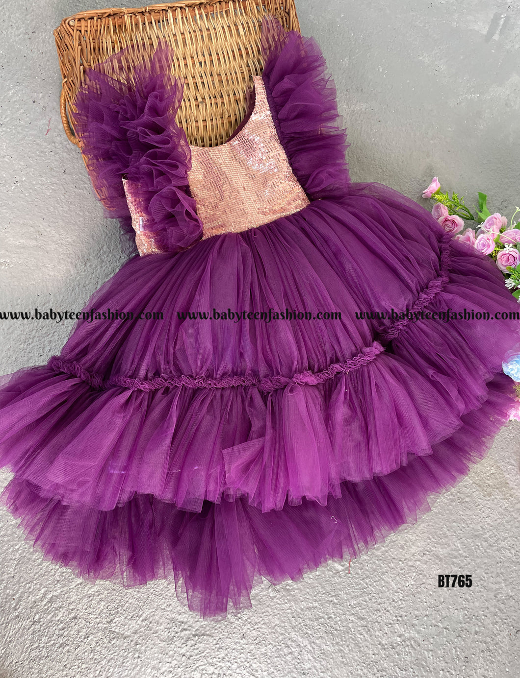 BT765 Sequins Partywear Frock