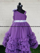 Load image into Gallery viewer, BT1287 Lavender Birthday Frock for Kids
