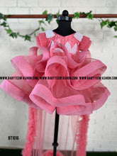 Load image into Gallery viewer, BT1016 Bouncy Party Wear Frock Pearl Embellishment and Long Back Trail
