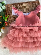 Load image into Gallery viewer, BT769 Coral Charm Ruffle Dress  A Whisper of Elegance
