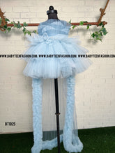 Load image into Gallery viewer, BT1025 Sky Whisper: Angelic Blue Gown for Little Celestials
