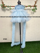 Load image into Gallery viewer, BT1025 Sky Whisper: Angelic Blue Gown for Little Celestials
