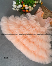 Load image into Gallery viewer, BT772 Peachy Keen Sparkle: Festive Frock for Tiny Trendsetters
