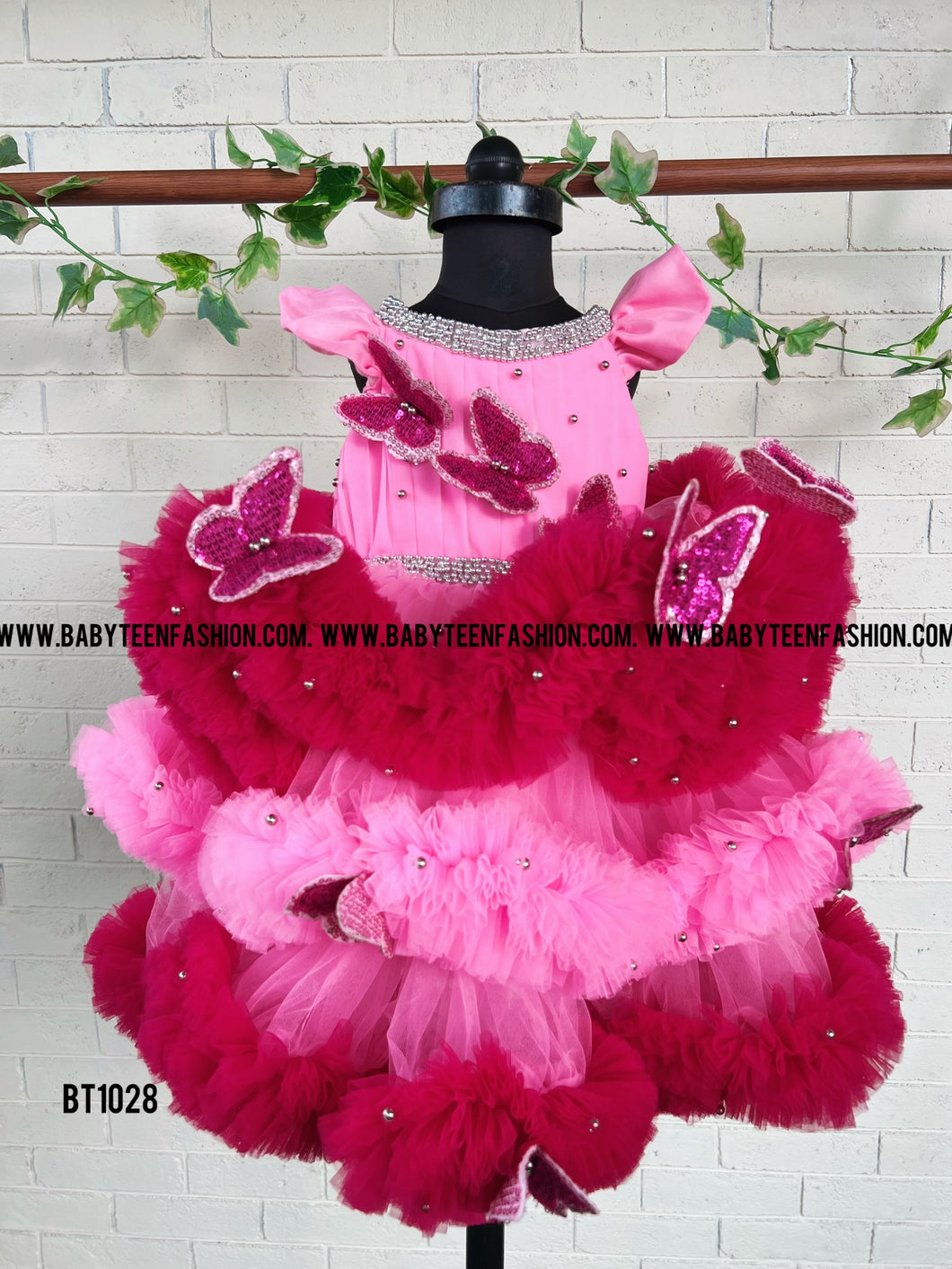 BT1028 Butterfly theme Birthday Party Wear