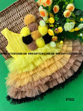 Load image into Gallery viewer, BT1032   Honeybee Theme Partywear Frock
