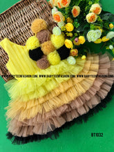 Load image into Gallery viewer, BT1032   Honeybee Theme Partywear Frock
